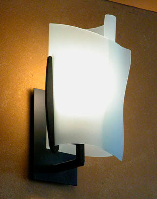 Rolled Glass Sconce #1